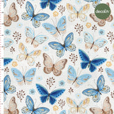 Butterfly Flower Pattern Digital Printed Fabric